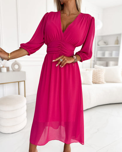 VESTIDO MIDI ENTALLADO MIRA