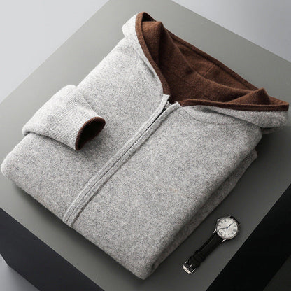 SUDADERA CON CAPUCHA REVERSIBLE DE CACHEMIRA CYRUS