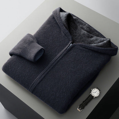 SUDADERA CON CAPUCHA REVERSIBLE DE CACHEMIRA CYRUS