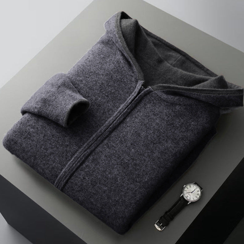 SUDADERA CON CAPUCHA REVERSIBLE DE CACHEMIRA CYRUS