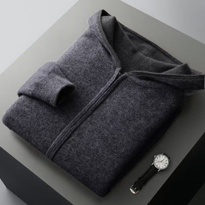 SUDADERA CON CAPUCHA REVERSIBLE DE CACHEMIRA CYRUS