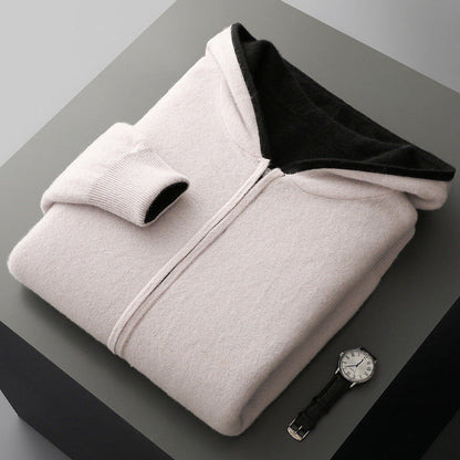 SUDADERA CON CAPUCHA REVERSIBLE DE CACHEMIRA CYRUS