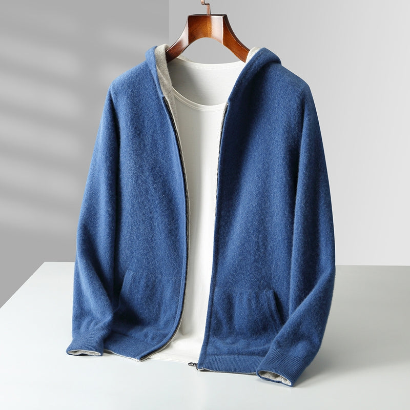 SUDADERA CON CAPUCHA REVERSIBLE DE CACHEMIRA CYRUS