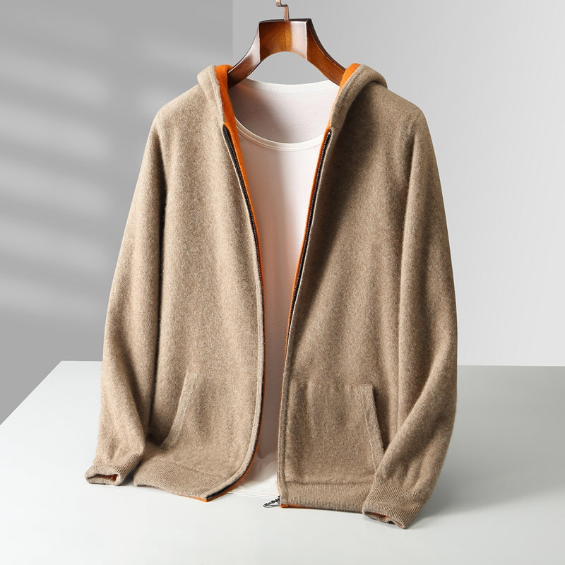 SUDADERA CON CAPUCHA REVERSIBLE DE CACHEMIRA CYRUS