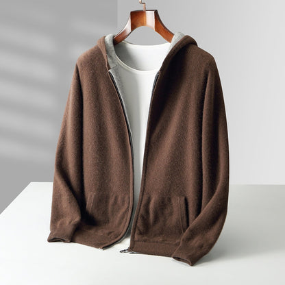 SUDADERA CON CAPUCHA REVERSIBLE DE CACHEMIRA CYRUS