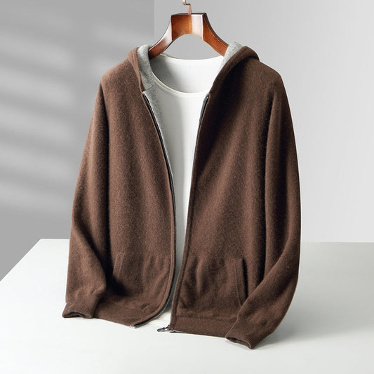 SUDADERA CON CAPUCHA REVERSIBLE DE CACHEMIRA CYRUS