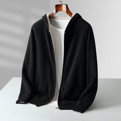 SUDADERA CON CAPUCHA REVERSIBLE DE CACHEMIRA CYRUS