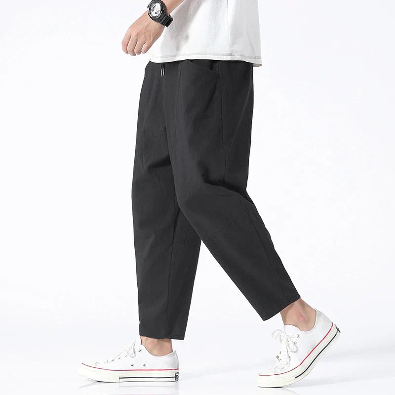 Pantalones capri de lino Kioto