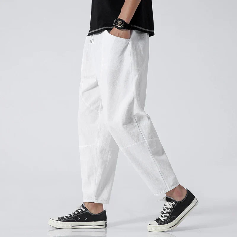 Pantalones capri de lino Kioto