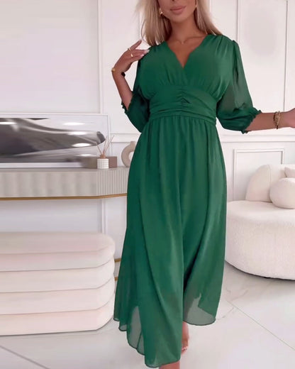 VESTIDO MIDI ENTALLADO MIRA