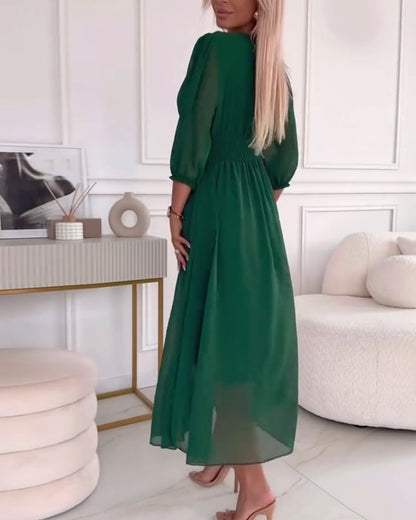 VESTIDO MIDI ENTALLADO MIRA