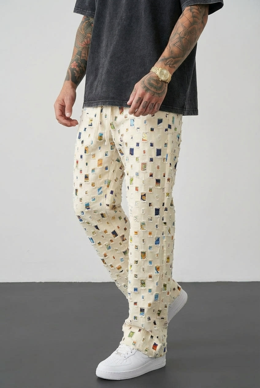 Pantalones de corte recto Mosaic