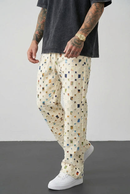 Pantalones de corte recto Mosaic