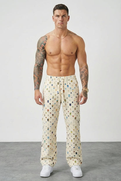Pantalones de corte recto Mosaic