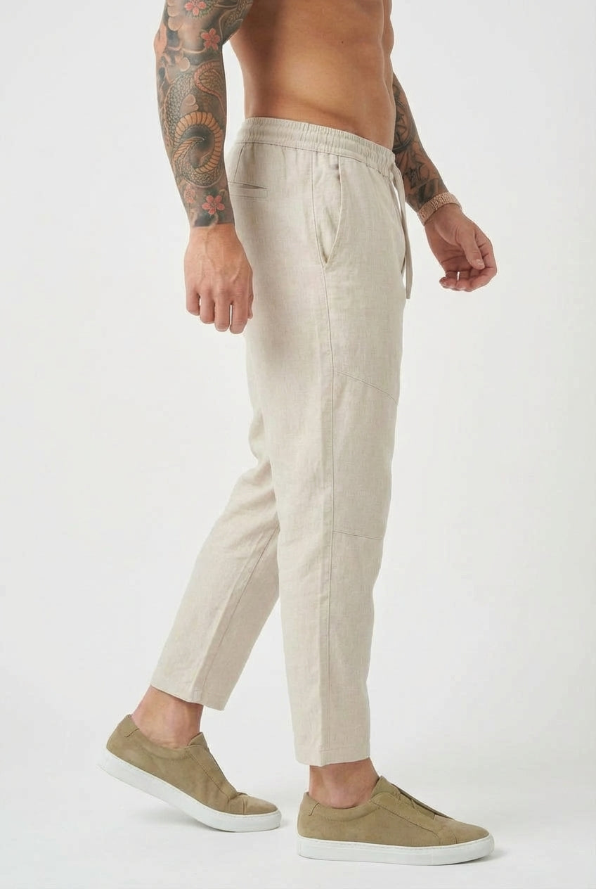 Pantalones capri de lino Kioto