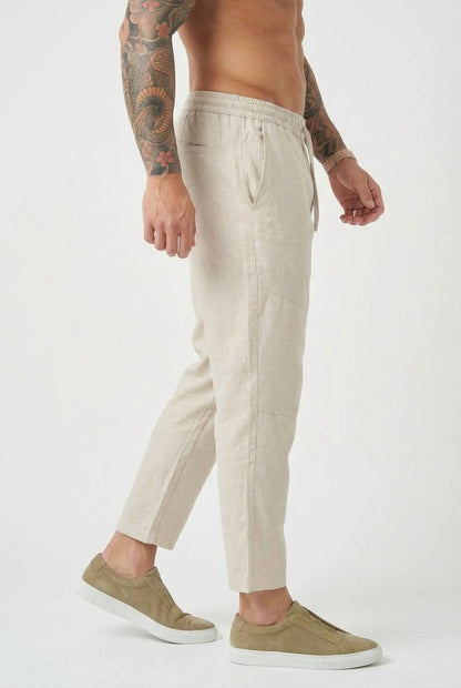 Pantalones capri de lino Kioto
