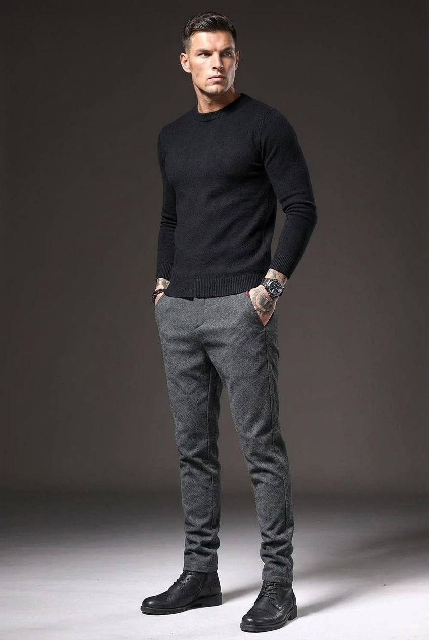 Pantalones Luca Slim Fit - Gris Claro