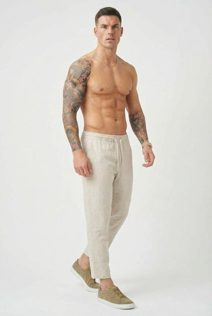 Pantalones capri de lino Kioto