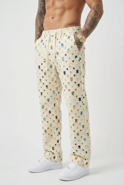 Pantalones de corte recto Mosaic