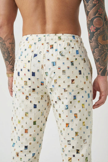 Pantalones de corte recto Mosaic