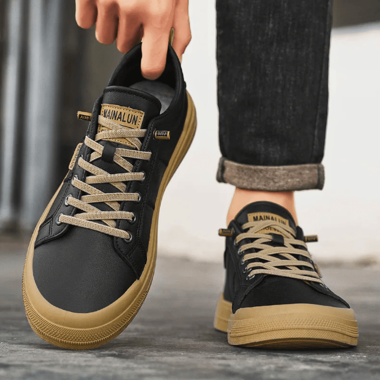 Zapatillas Harrington de cuero